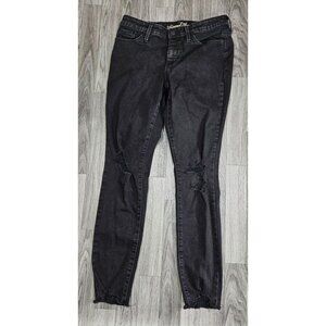 (3/$35) Universal Thread Size 6/28 R Mid Rise Skinny Distressed Black Grey Jeans